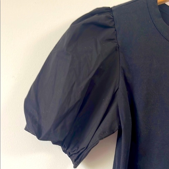 CeCe Black Puff Sleeve Embellished Blouse - Picture 4 of 6